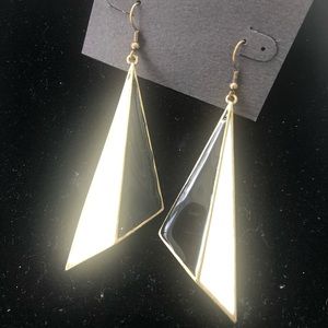 Bebe black & white earrings NWT